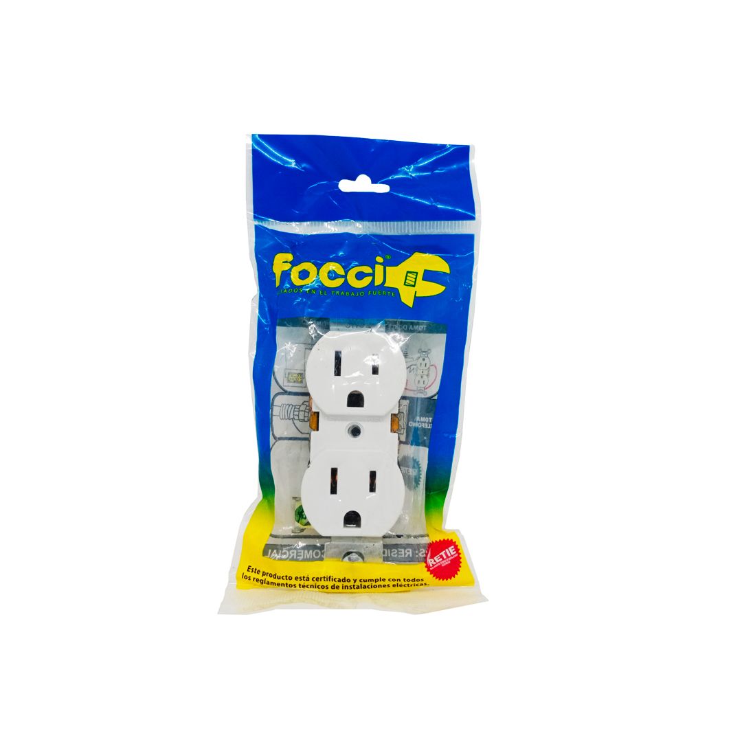 TOMA DOBLE TIPO LEVITON INCRUSTAR