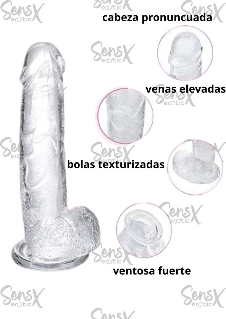 Consolador de silicona de conejo de empuje trasparente 