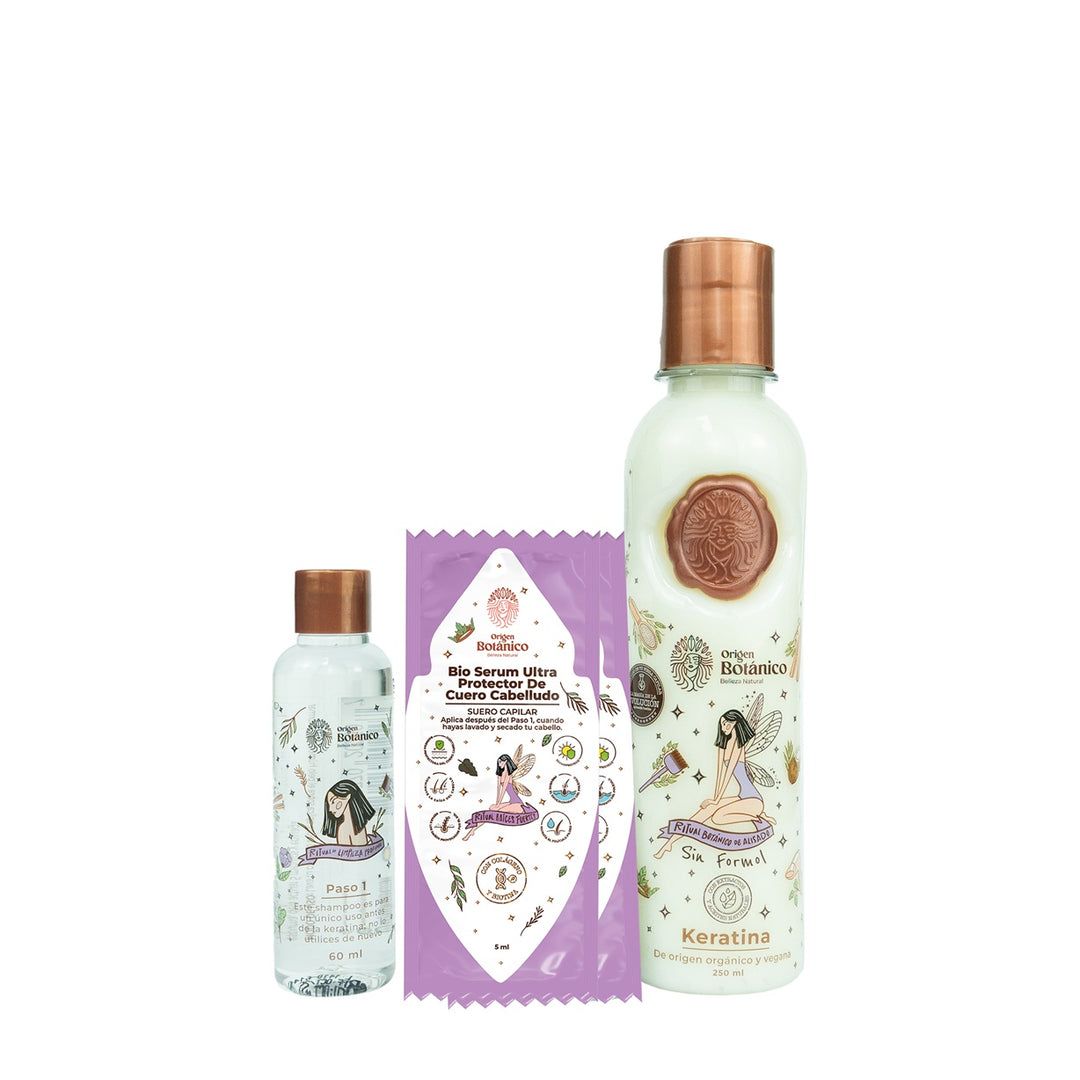 Kit de keratina evolución Origen Ritual Botanico 