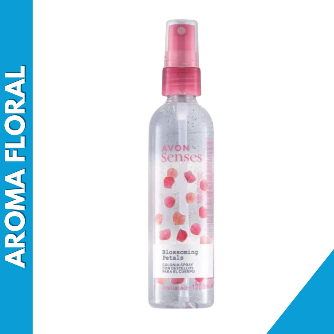 COLONIA SPRAY CON DESTELLOS BLOSSOMING PETALS AVON SENSES