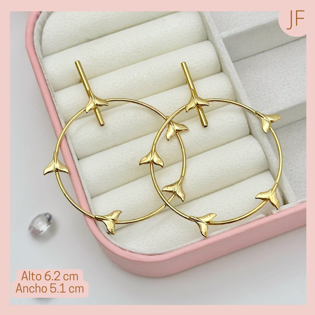 Aretes Maxi Colas de pez 