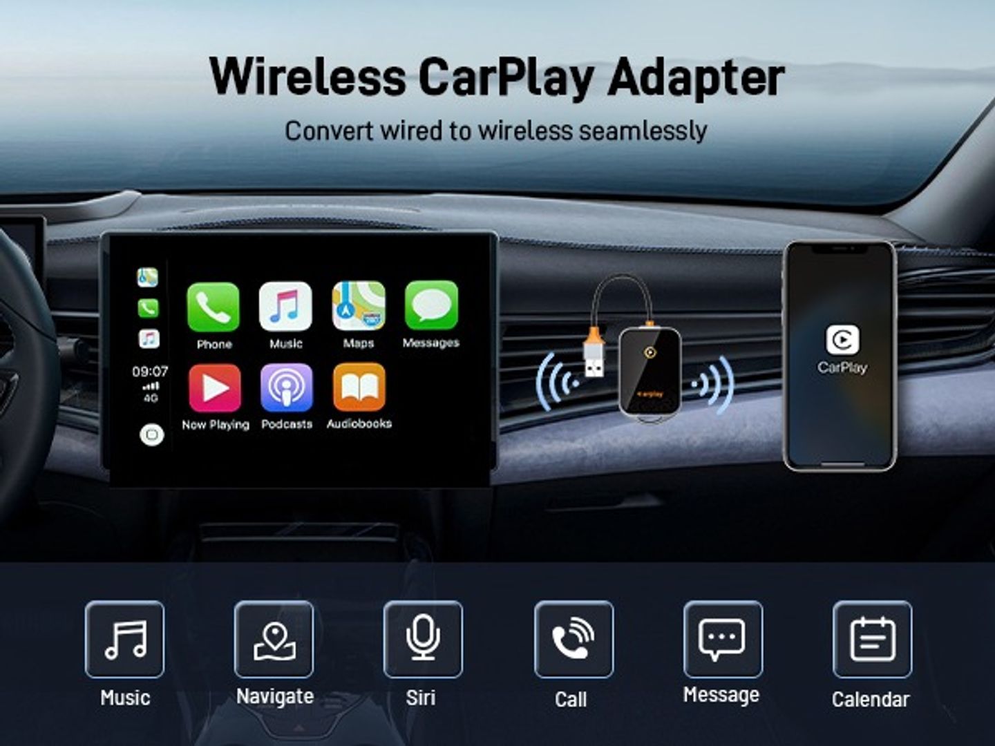 Adaptador inalámbrico CarPlay