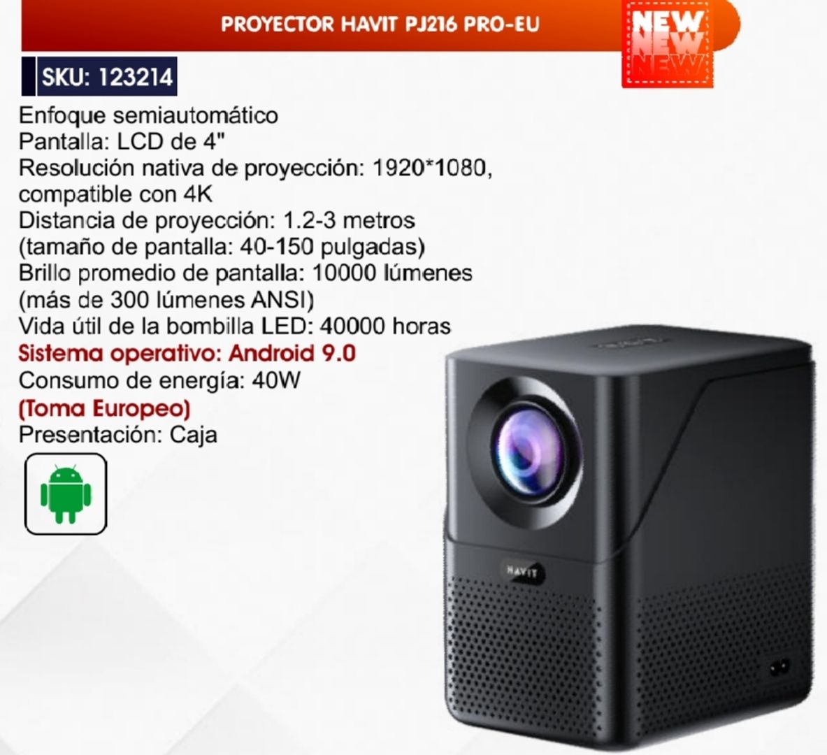 PROYECTOR PJ216 PRO-EU