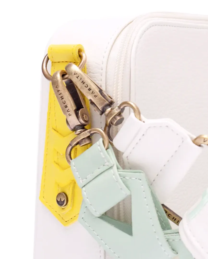 CARTERA FLORA BLANCO