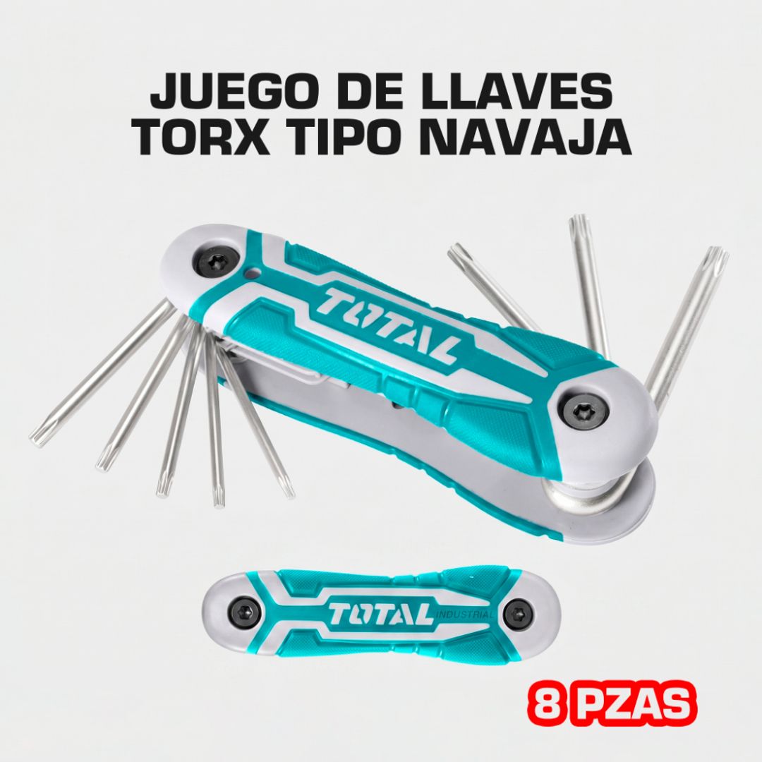 LLAVE TORK TIPO NAVAJA 8 PZAS 