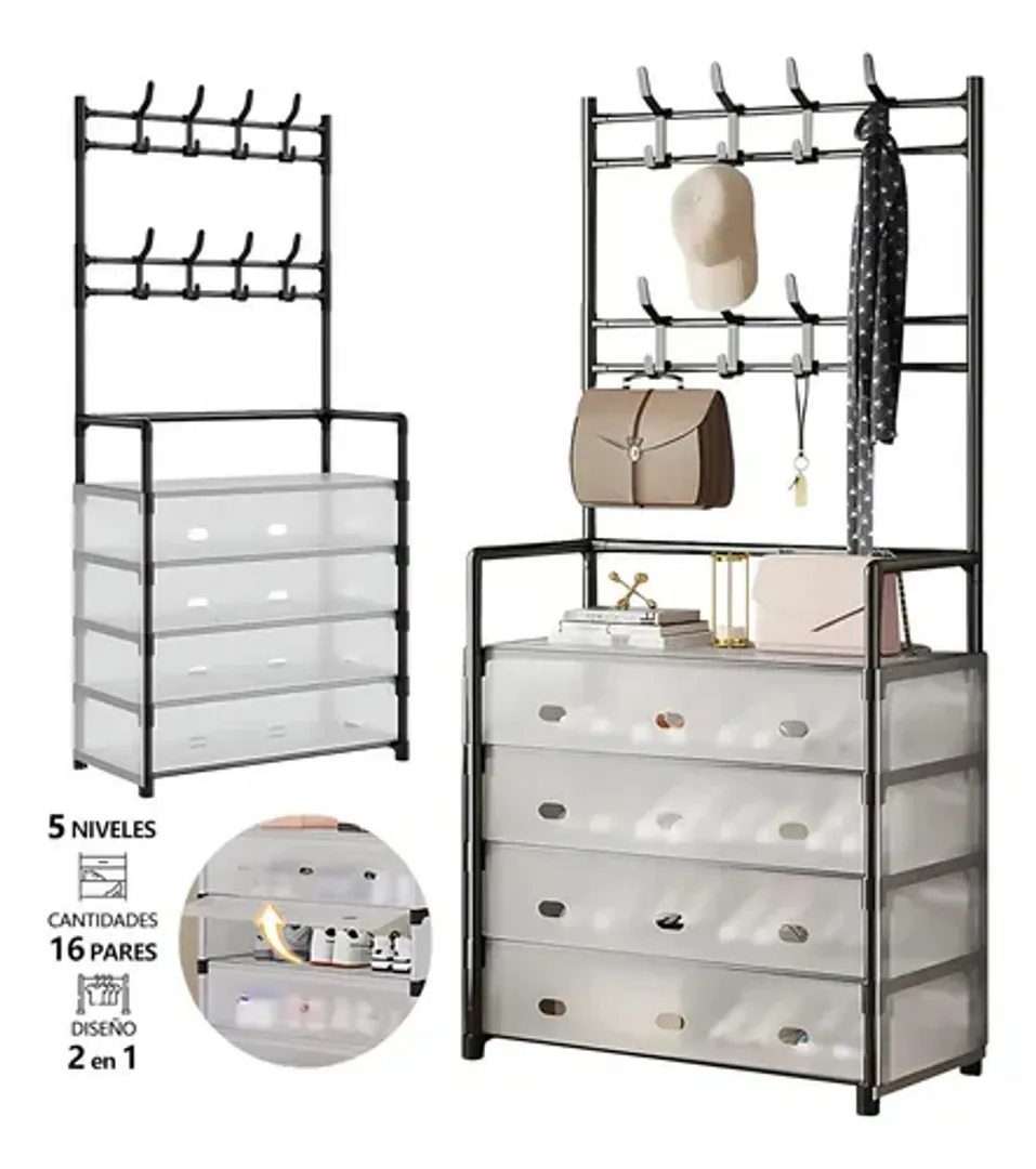 ZAPATERO PERCHERO CON TAPA ORGANIZADOR