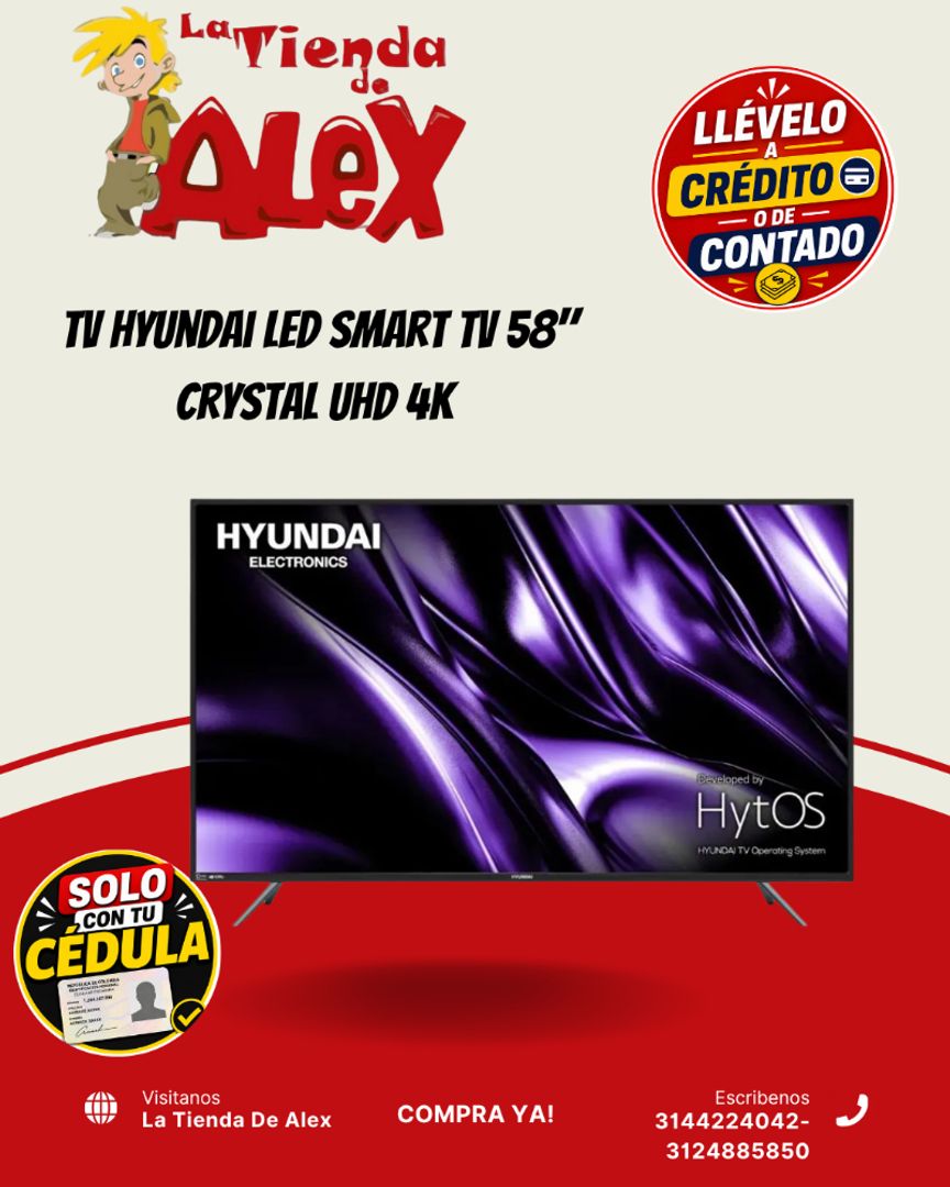 Tv Hyundai Led Smart TV 58" Crystal UHD 4K 