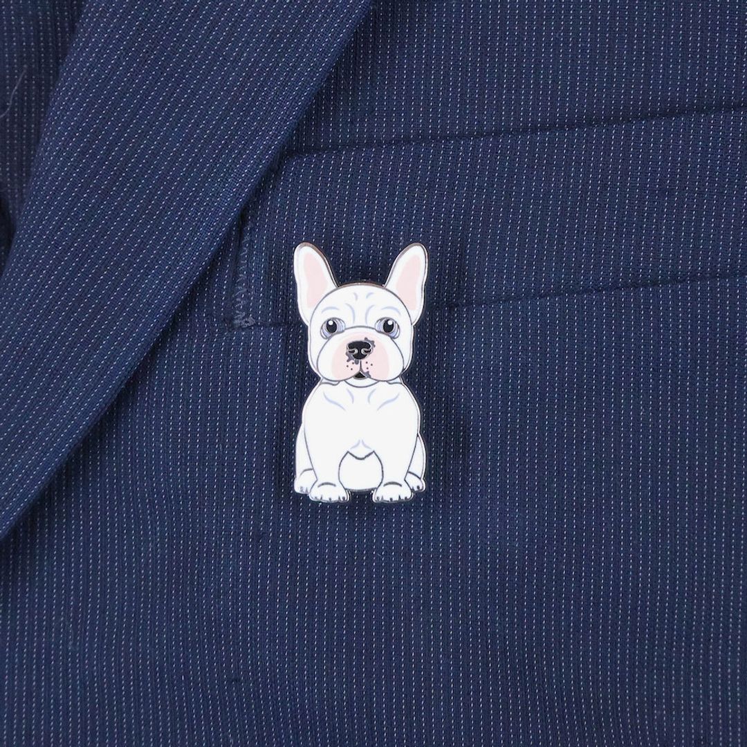 PIN BULLDOS FRANCES BLANCO