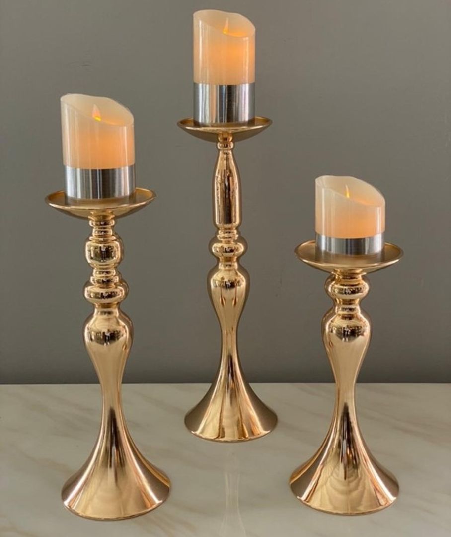Base Candelabro Dorado
