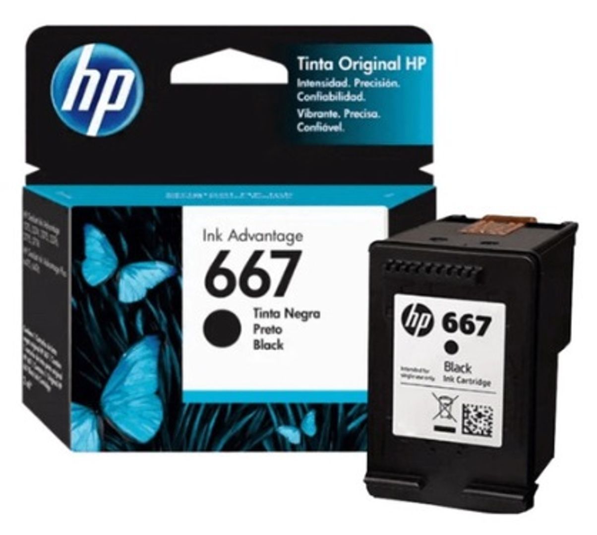 Cartucho HP 667 Negro