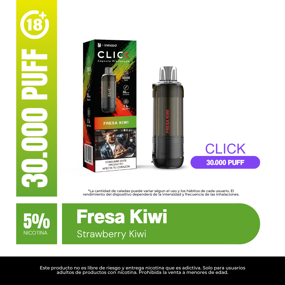 Pod Lit Click Fresa Kiwi 30.000 Puffs Recarga