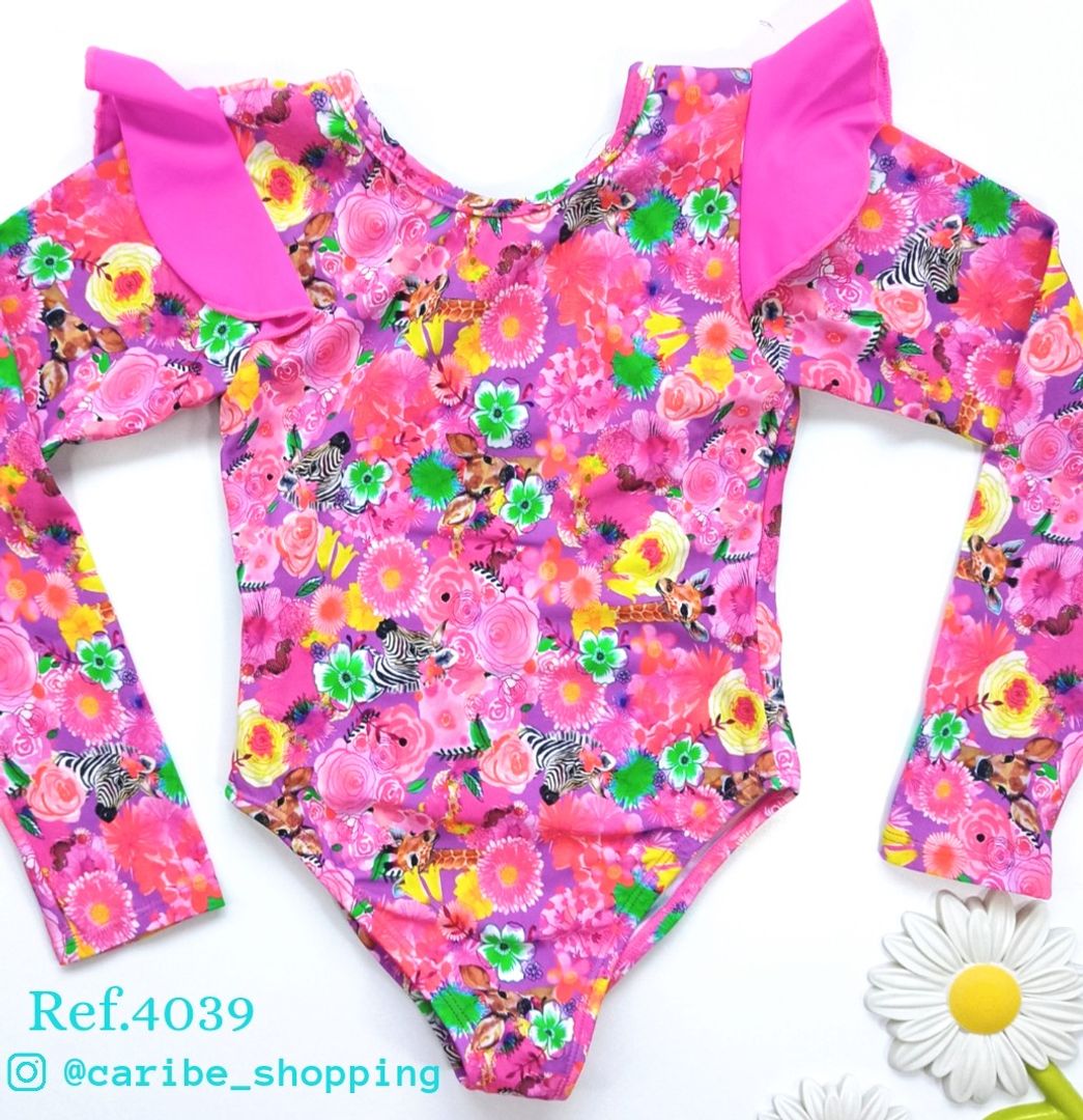 4-12-14 Manga larga niña escote espalda forrado parte delantera 