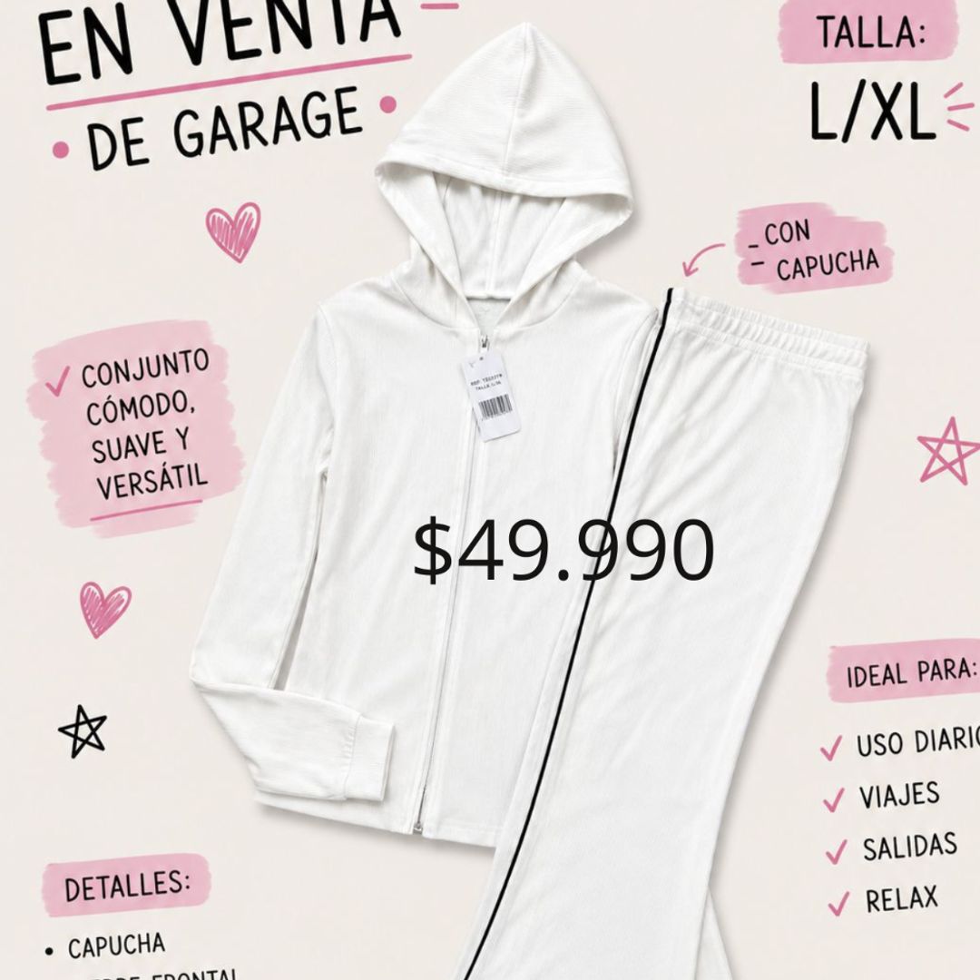 Conjunto sudadera mujer talla L/XL