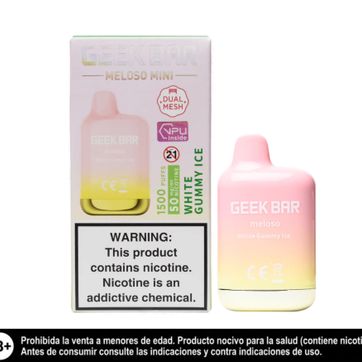 Imagen del producto Geek Bar White Gummy Ice 1500 Puffs Meloso Mini