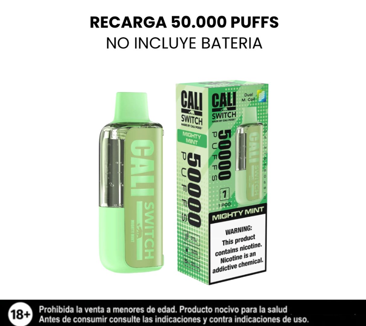 Cali Pod Mighty Mint 50.000 Puffs