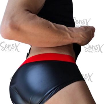 Bóxer ajustado de material efecto cuero  - imagen 1