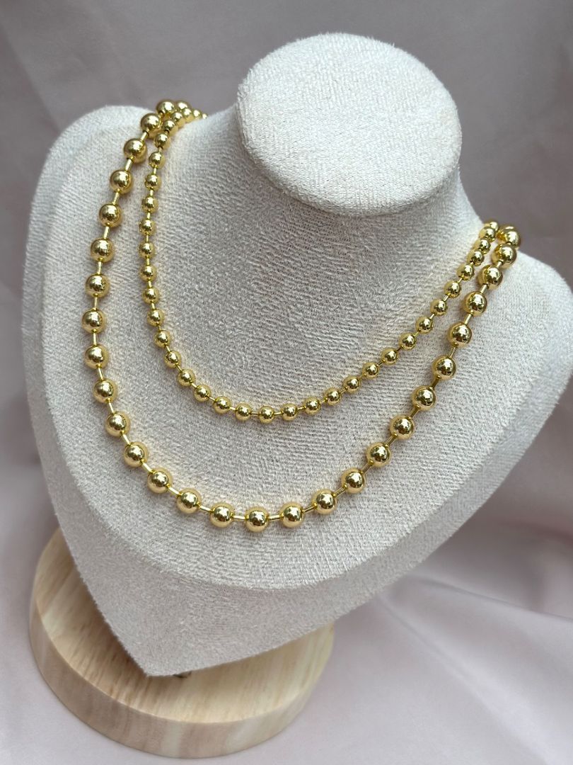 Cadena balín dorado 