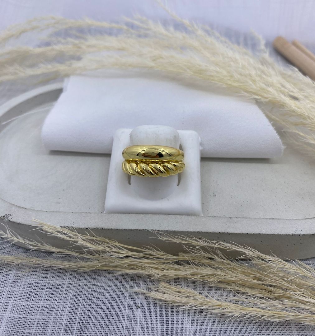 Anillo, dorado, covergold 