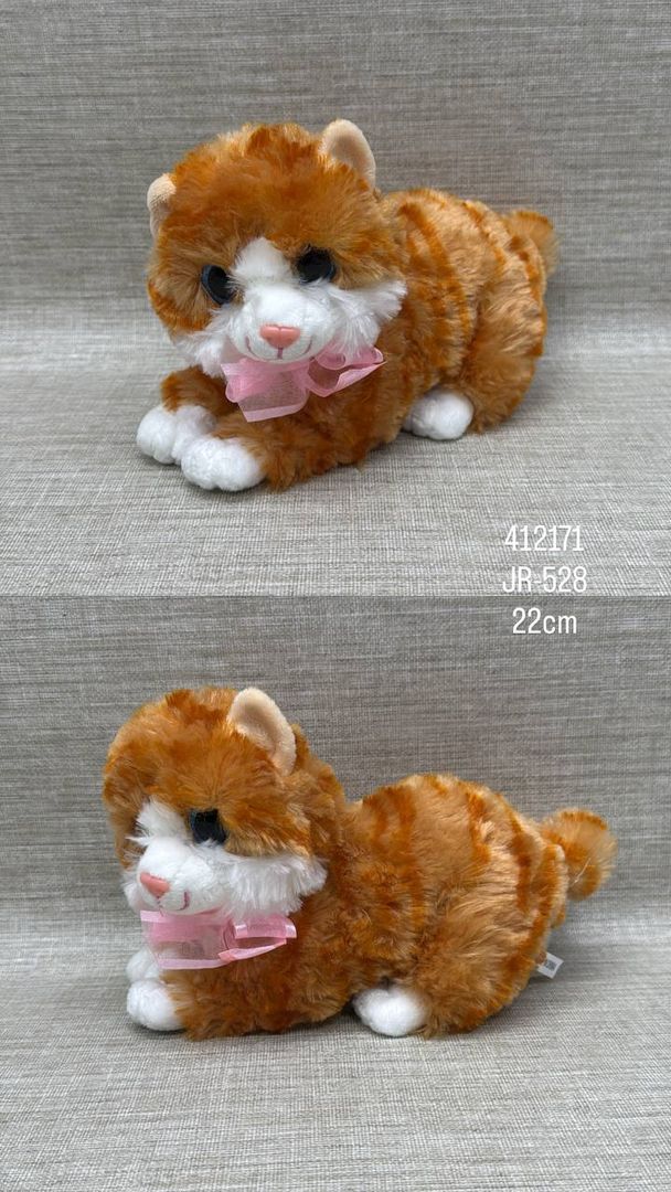 GATO CON MOÑO 22 CM