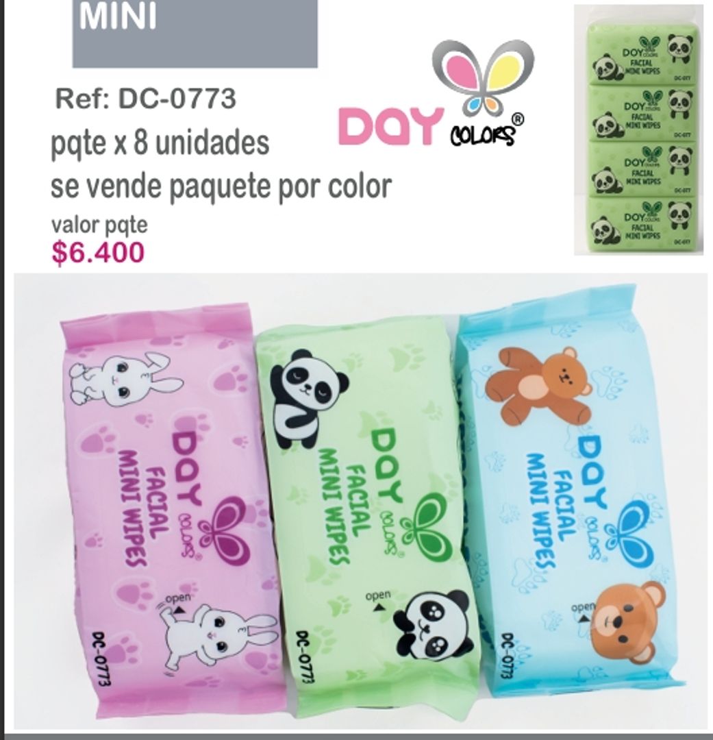 DC0773  PAQ X 8 PAÑITOS HUMEDOS MINI