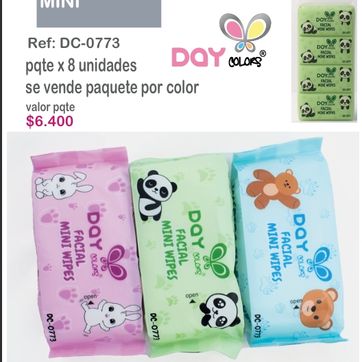 Imagen del producto DC0773  PAQ X 8 PAÑITOS HUMEDOS MINI