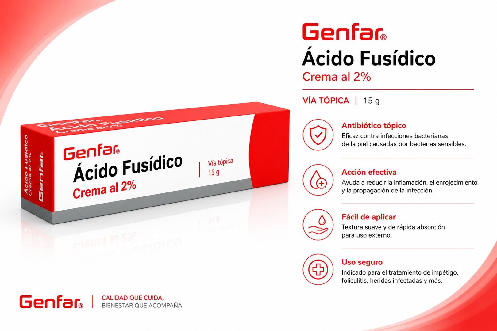 ACIDO FUSIDICO 2G/100G (2%) CREMA TOPICA - GENFAR