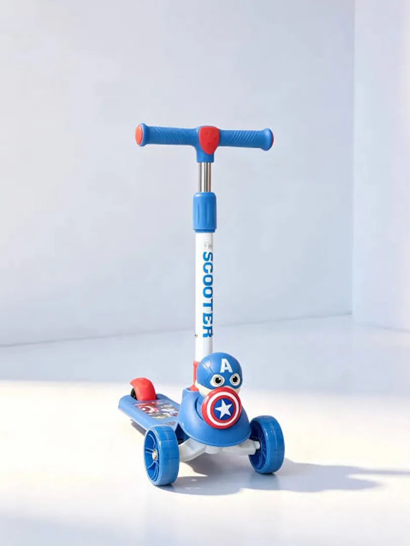 PATINETA MONOPATIN DE CAPITAN AMERICA CON LUCES Y SONIDO