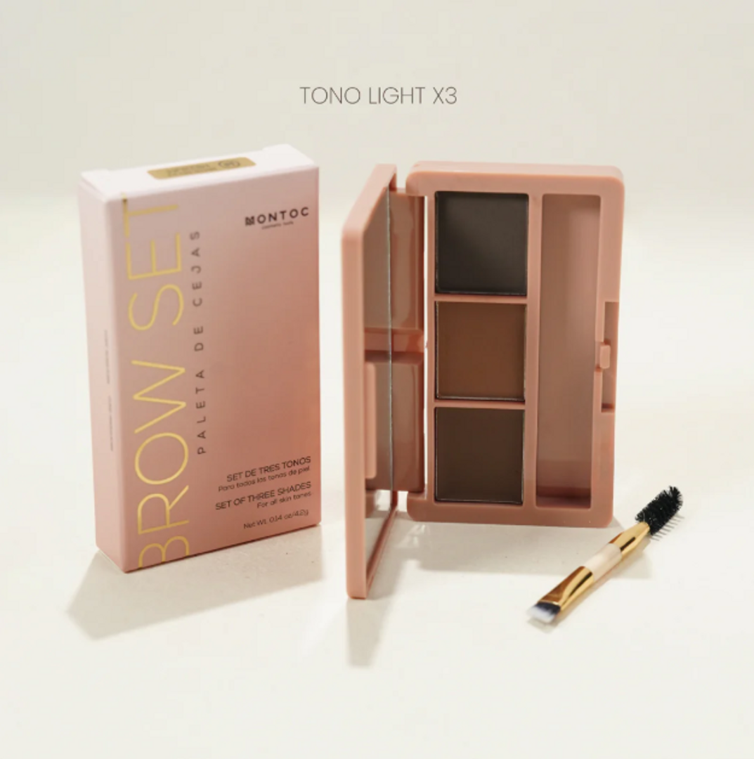 PALETA DE CEJAS 3 TONOS BROW SET MONTOC