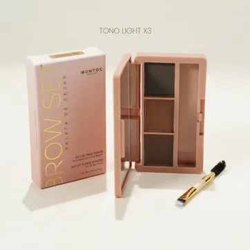 PALETA DE CEJAS 3 TONOS BROW SET MONTOC - imagen 1