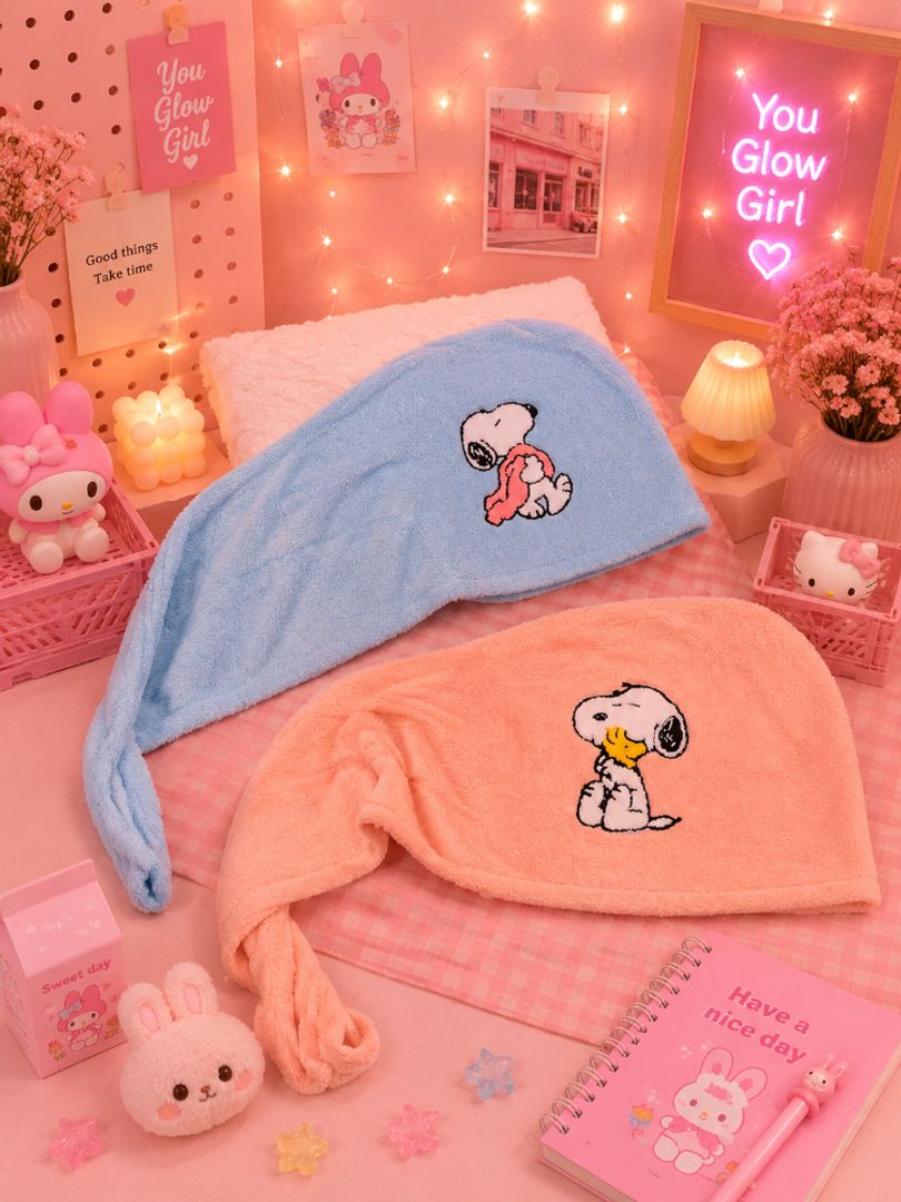 Toalla cabello snoopy 
