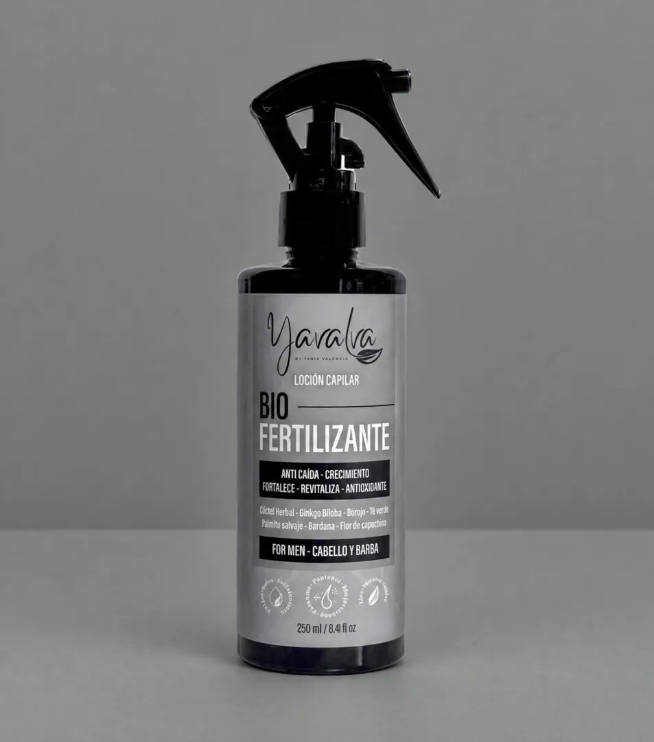 Bio fertilizante loción anti caída x 250 ml para cabello y barba 
