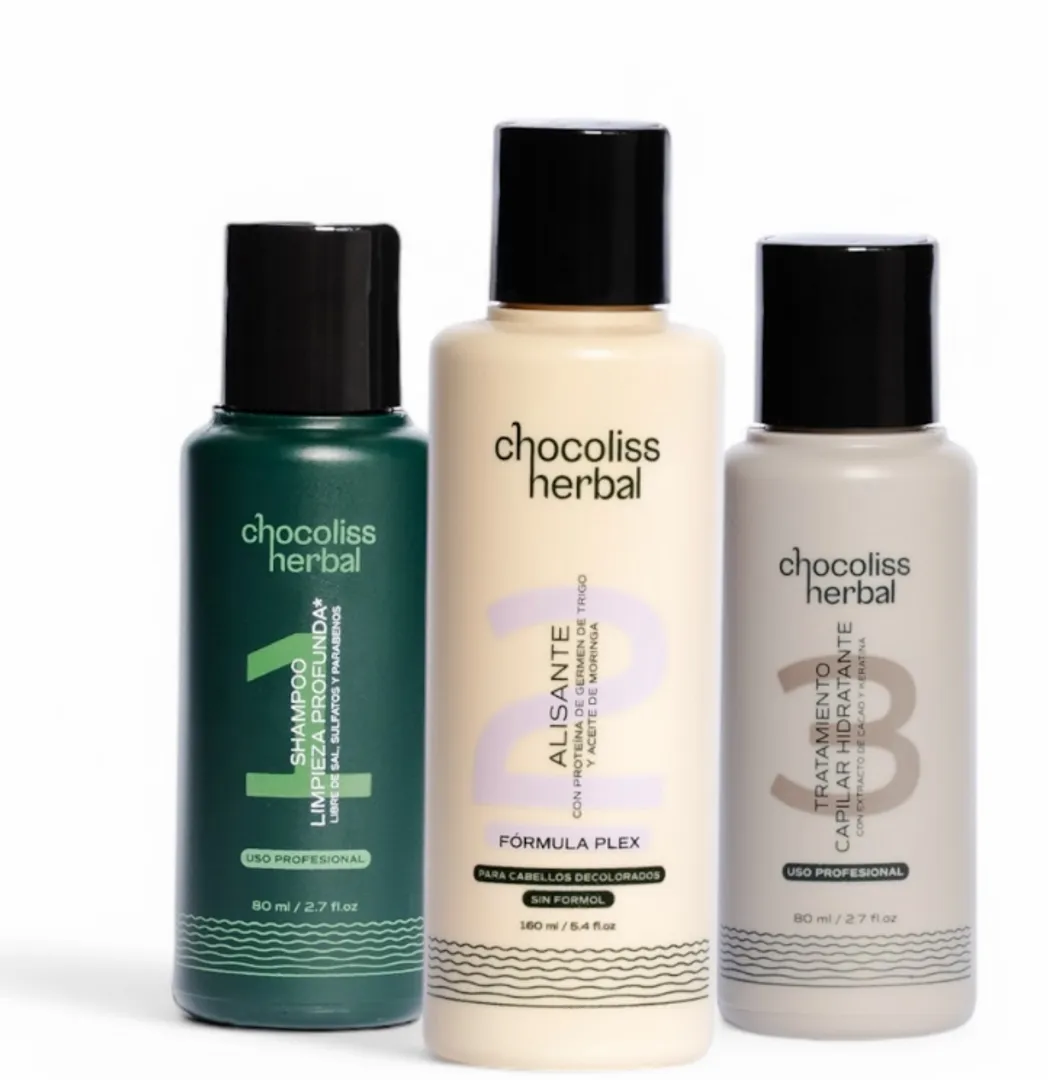 Kit de 160 ml alisante fórmula plex 160 ml Cabellos Decolorados (Paso 1: 80ml + Paso 2: 160ml + Paso 3: 80ml)
