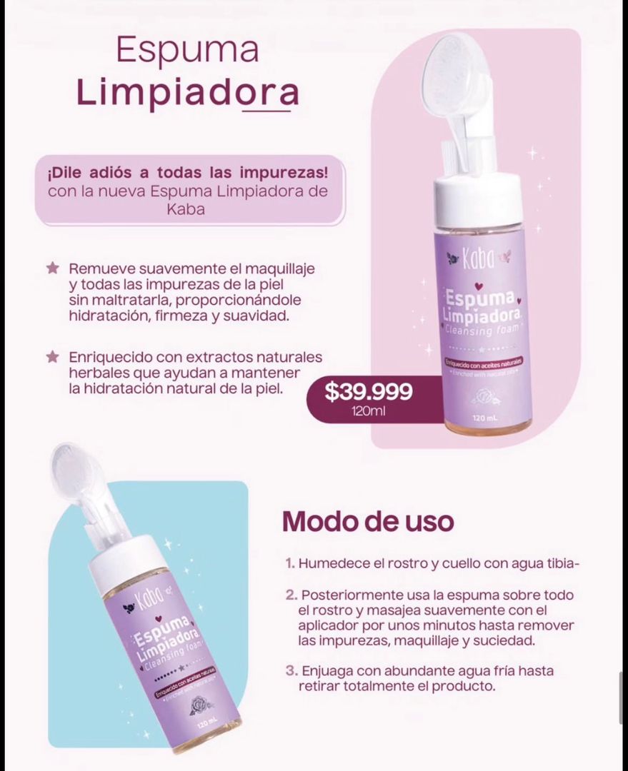 Espuma limpiadora facial 