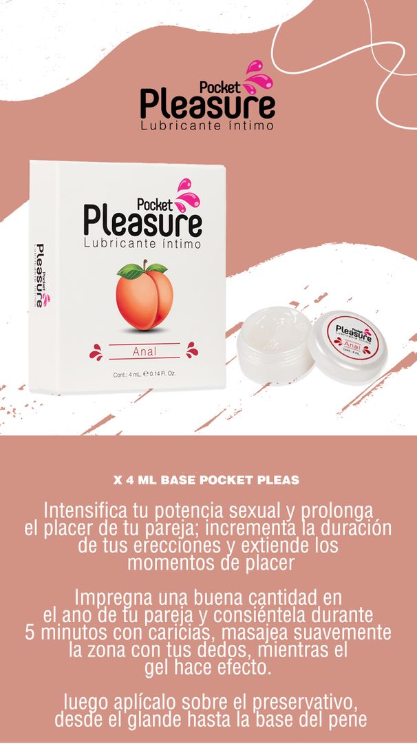 Anal desensibilizante pleasure X 4 ML