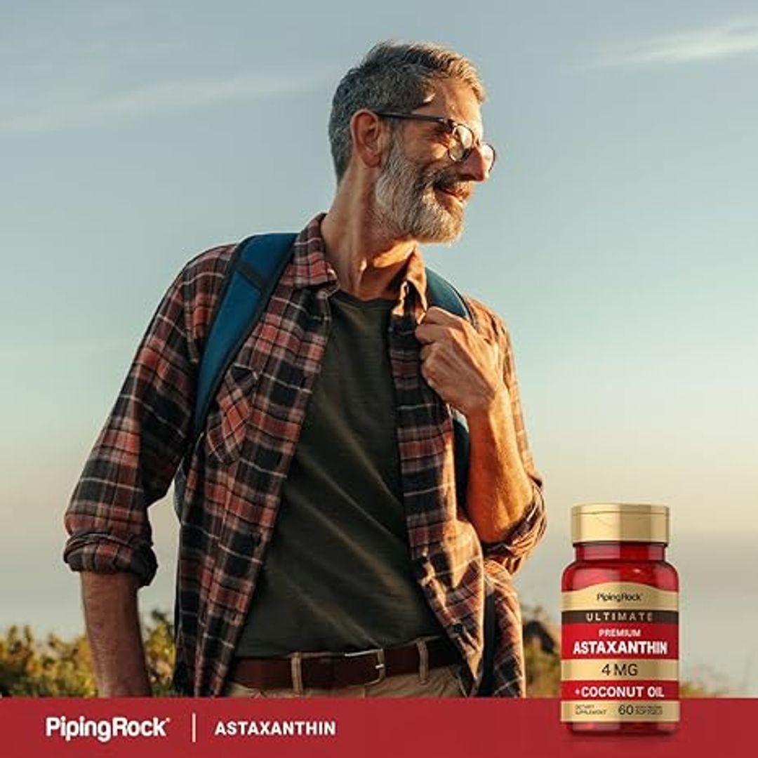 Astaxantina 4 mg  60 CAP con aceite de coco PIPNGROCK