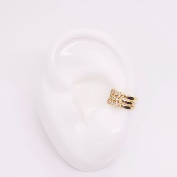 EARCUFF CIRCONES RODINADO - imagen 1