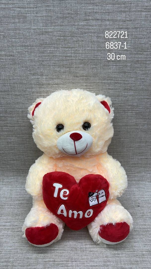 OSO CON CORAZÓN "TE AMO" 30 CM