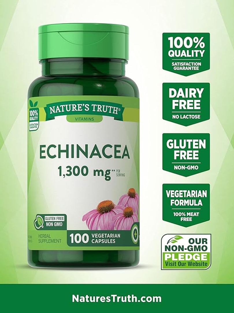 Extracto de Equinácea ECHINACEA 1300 mg  100 unidades