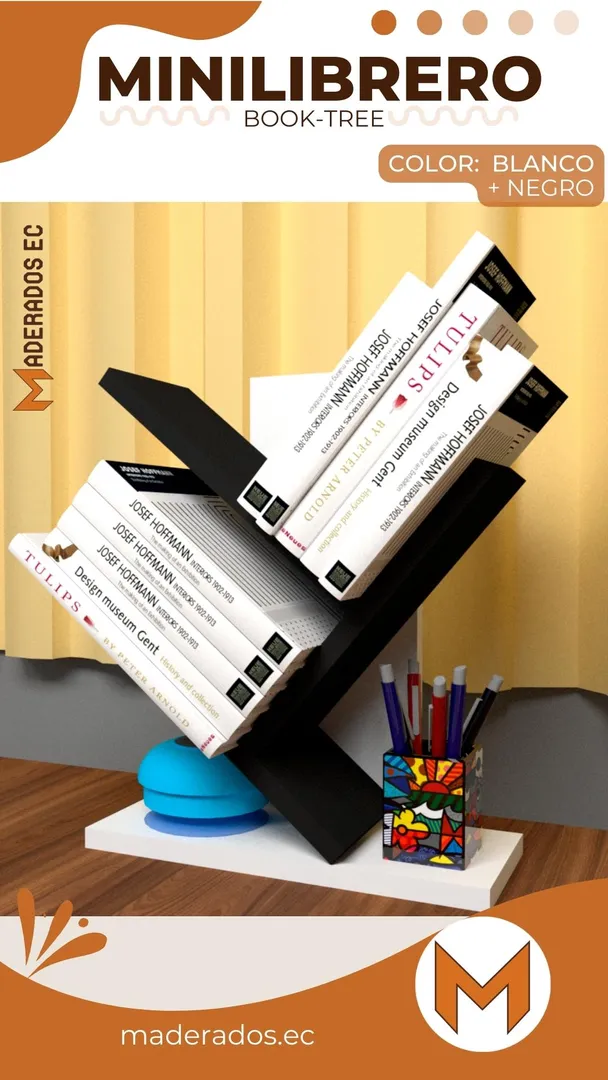 Minilibrero pequeño tipo árbol