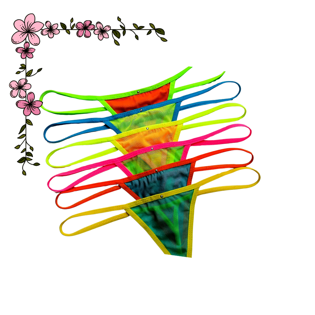 Tanga hilo en mallatex combinada