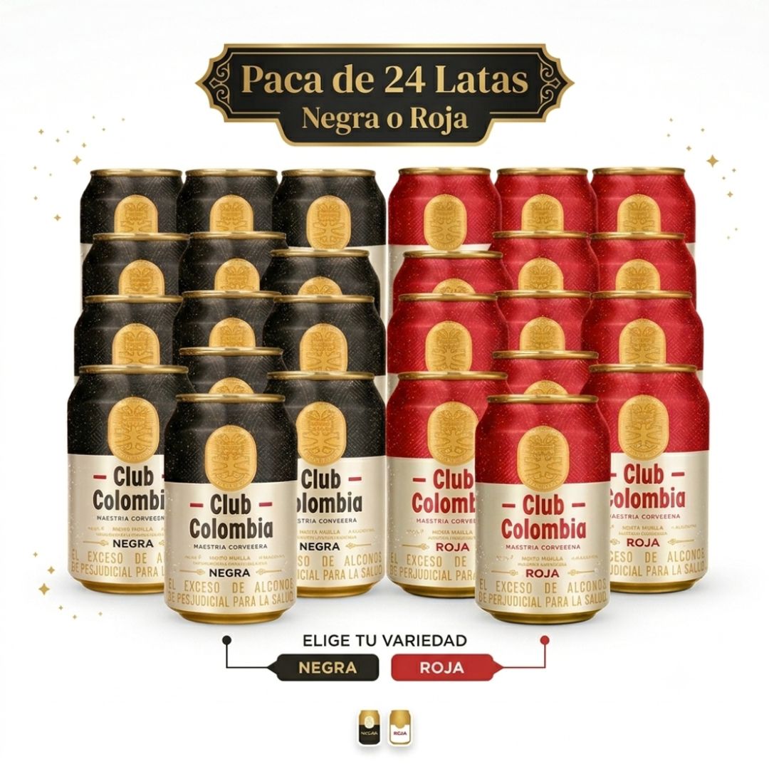 .PACA CLUB COLOMBIA ROJA Y NEGRA*24*330ML
