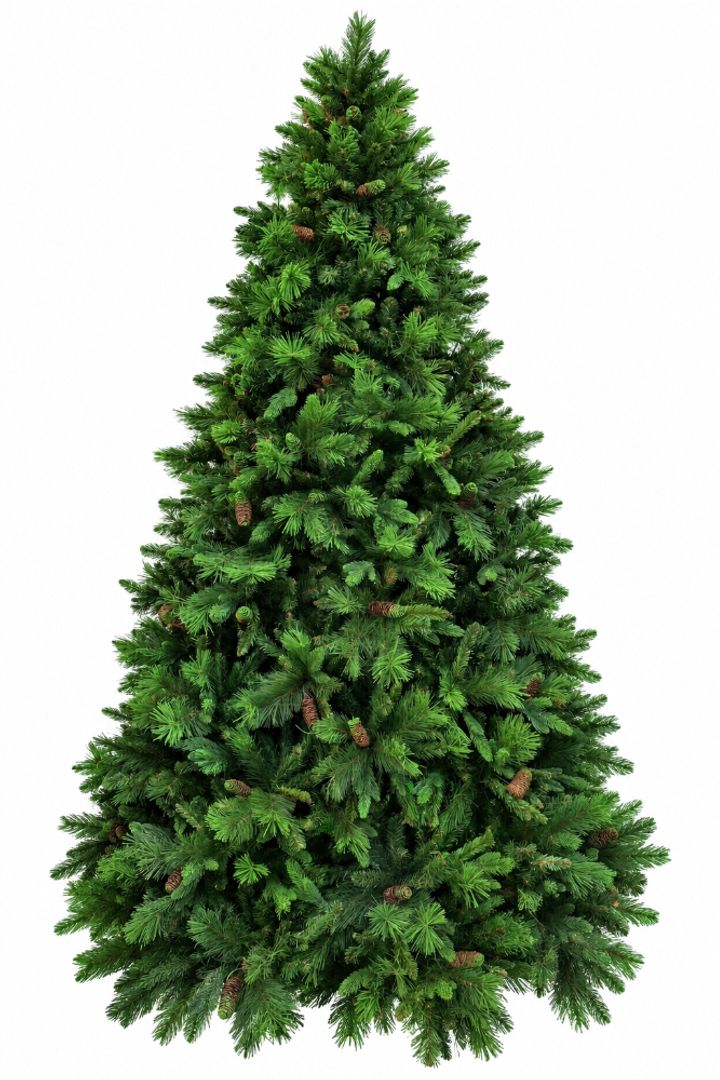 ARBOL VERDE 3 FIBRAS CON PIÑAS EDICION ESPECIAL 2.70 METROS