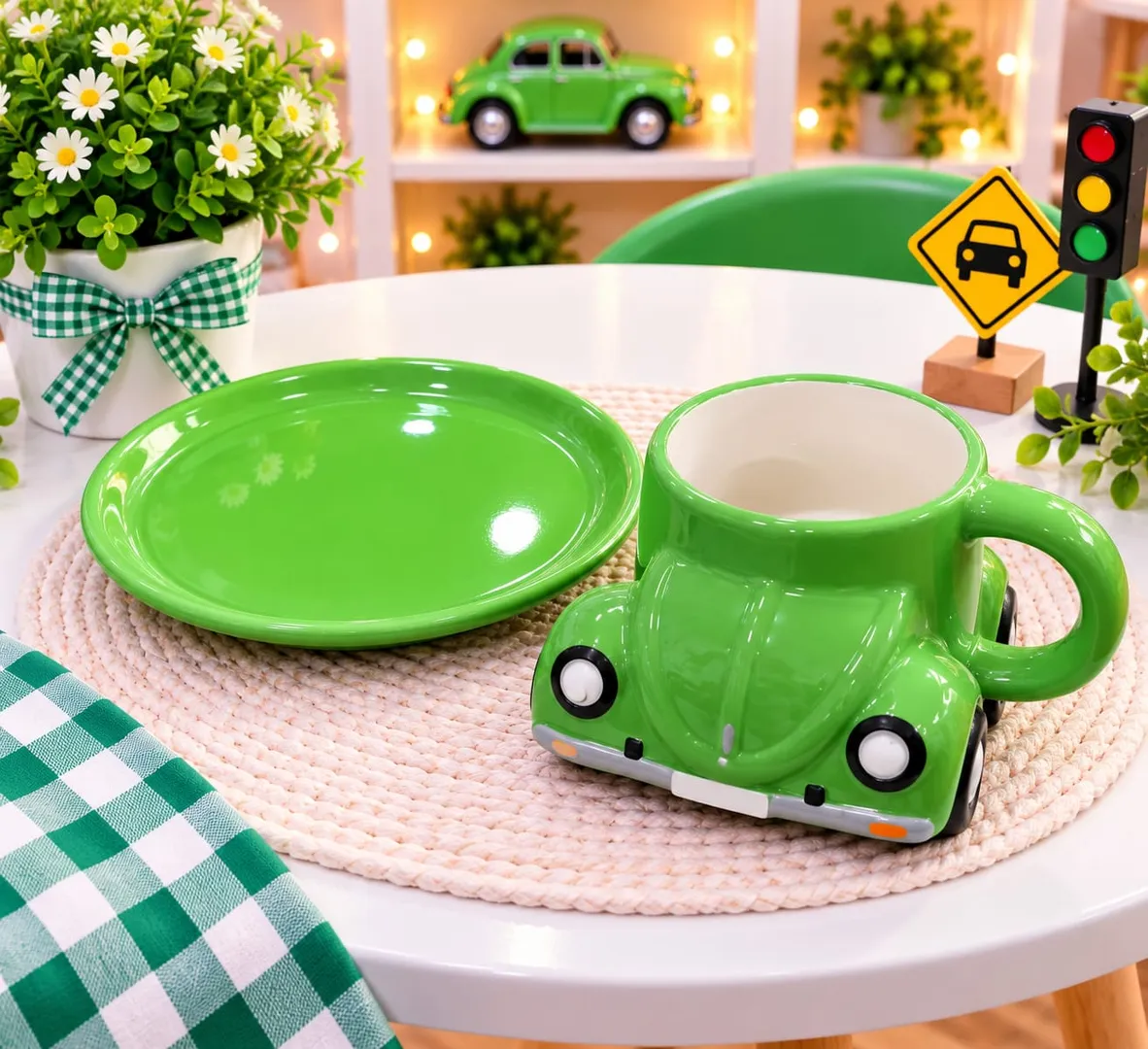 MUG CARRO+PLATO