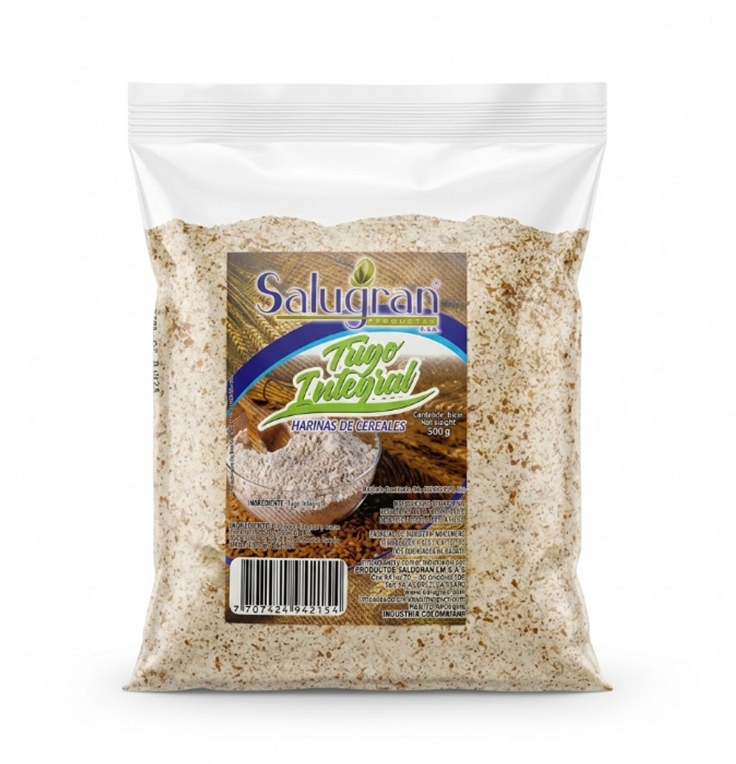 HARINA DE TRIGO INTEGRAL X 500GR SALUGRAN