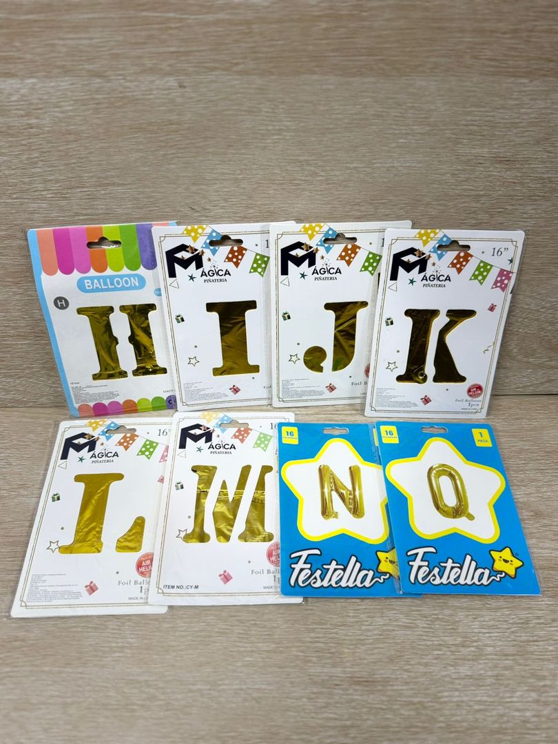 000 LETRA POR UND 16` TONO DORADO 