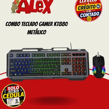 Imagen del producto COMBO TECLADO GAMER KT880 METÁLICO