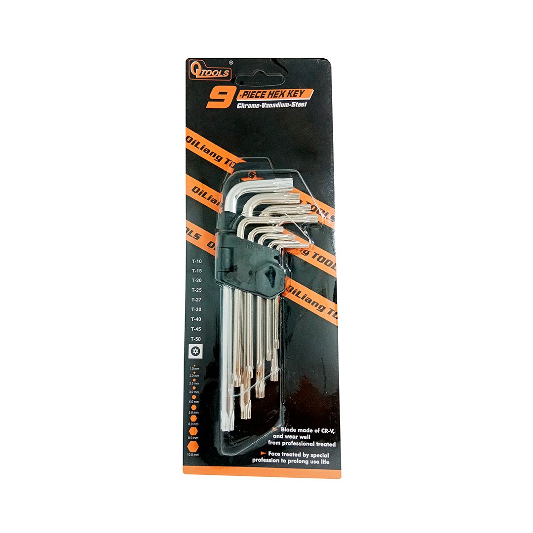 JUEGO DE LLAVE TORK LARGA X 9PCS