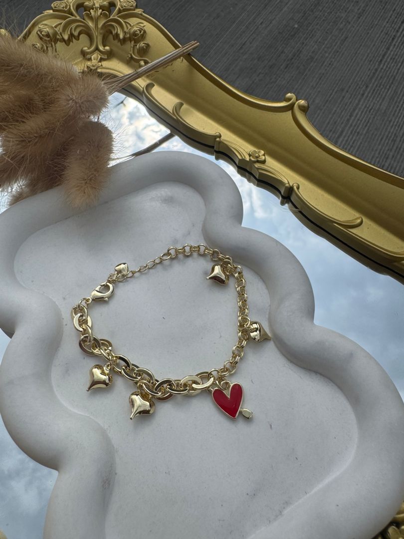 Pulseras en rodio con charms 