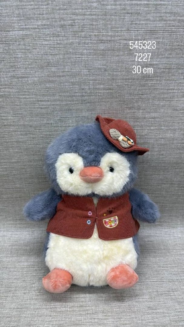 PINGUINO CON ROPA 30 CM