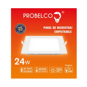 Imagen del producto PANEL DE INCRUSTAR LED CUADRADO CJ20 24W